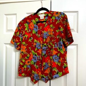 Floral blouse. Vintage. Size XL